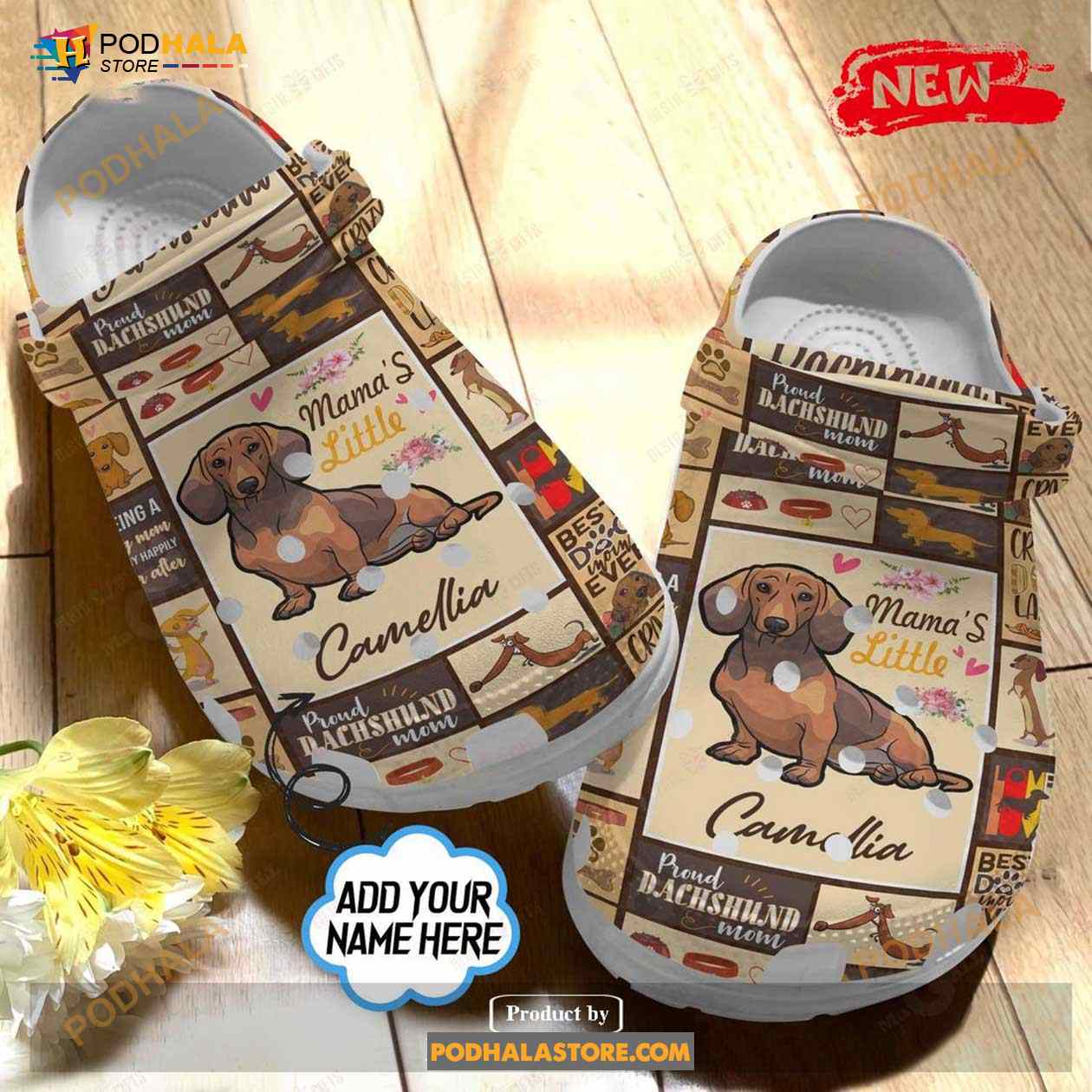 Dachshund Classic Whitesole Mama’s Little Dachshund For Man Women Crocs Clog Shoes Dachshund Classic Whitesole Mama’s Little Dachshund For Man Women Crocs Clog Shoes