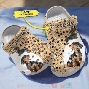 Dachshund Cute Dog Custom Name Crocband Crocs Clog Shoes