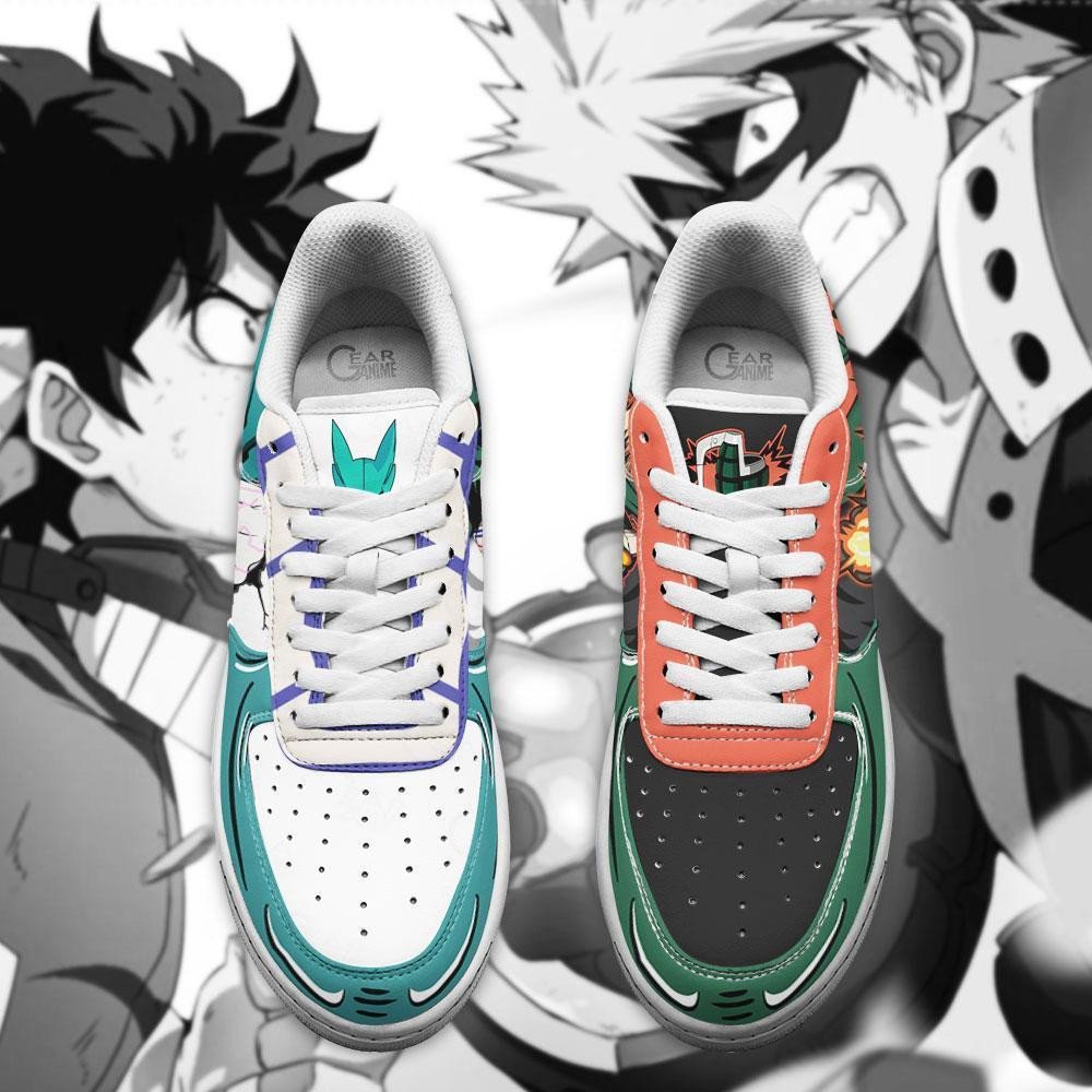 Deku And Bakugo My Hero Academia Anime Air Force Shoes Deku And Bakugo My Hero Academia Anime Air Force Shoes