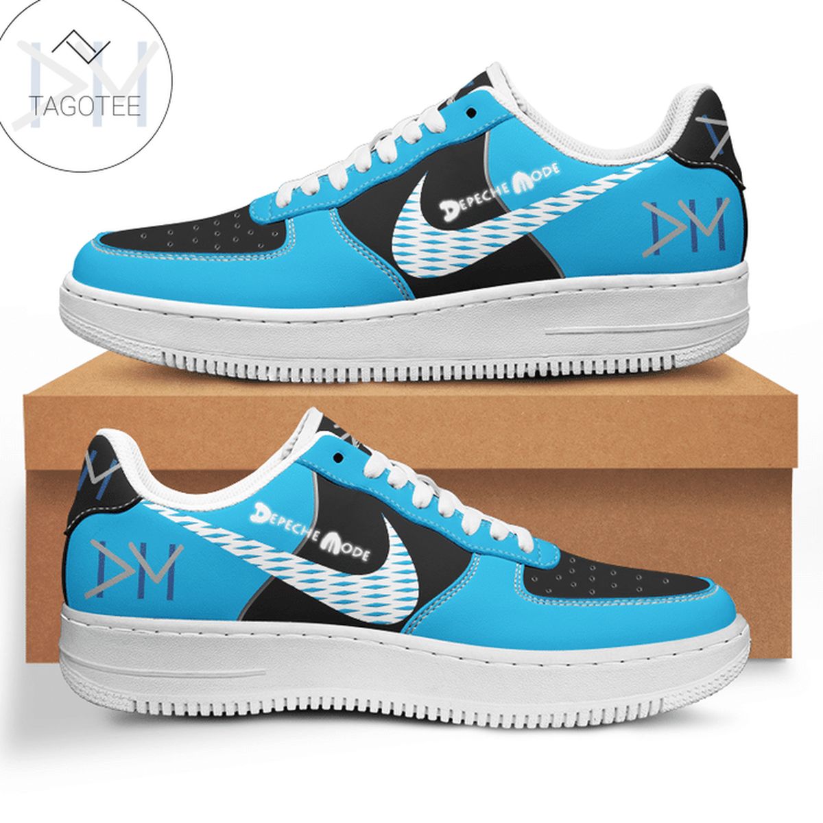 Depeche Mode Light Blue And Black Air Force 1 Shoes Depeche Mode Light Blue And Black Air Force 1 Shoes