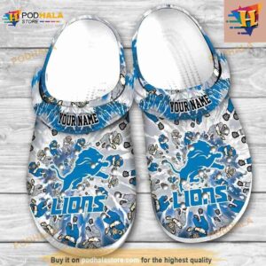Detroit Lions Grateful Dead Custom Personalized Crocs Classic Clogs Shoes