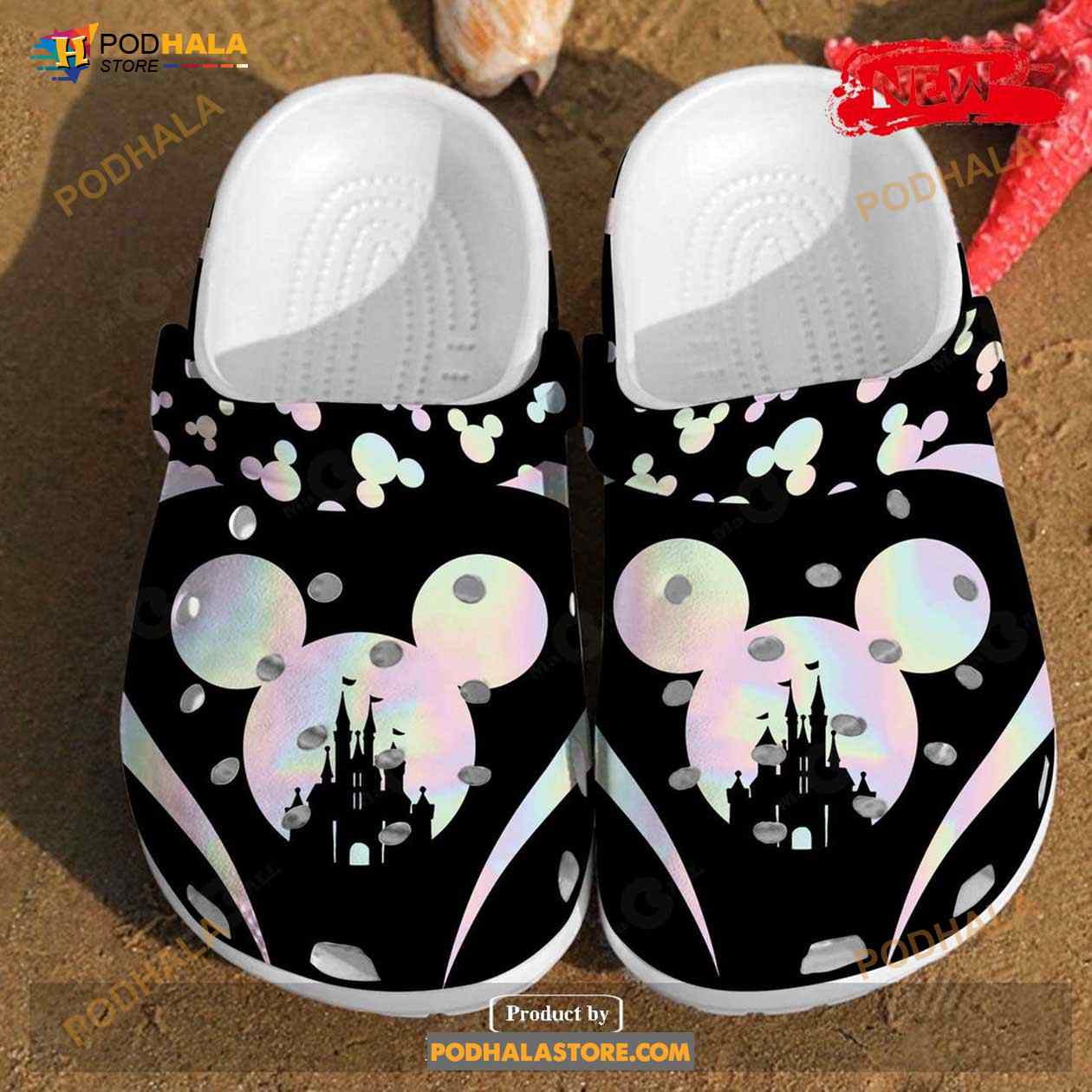 Disney Holographic Mickey Minnie Art Mouse Crocs Clog Shoes Disney Holographic Mickey Minnie Art Mouse Crocs Clog Shoes