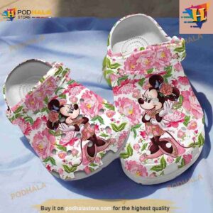 Disney Minnie Mouse Floral Classic Crocs Clog Shoes