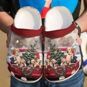 Dog Christmas Truck Gift For Fan Classic Water Rubber Crocs Crocband Clogs