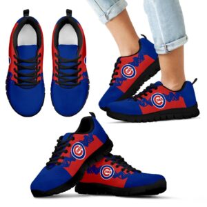 Doodle Line Amazing Chicago Cubs Sneakers V1
