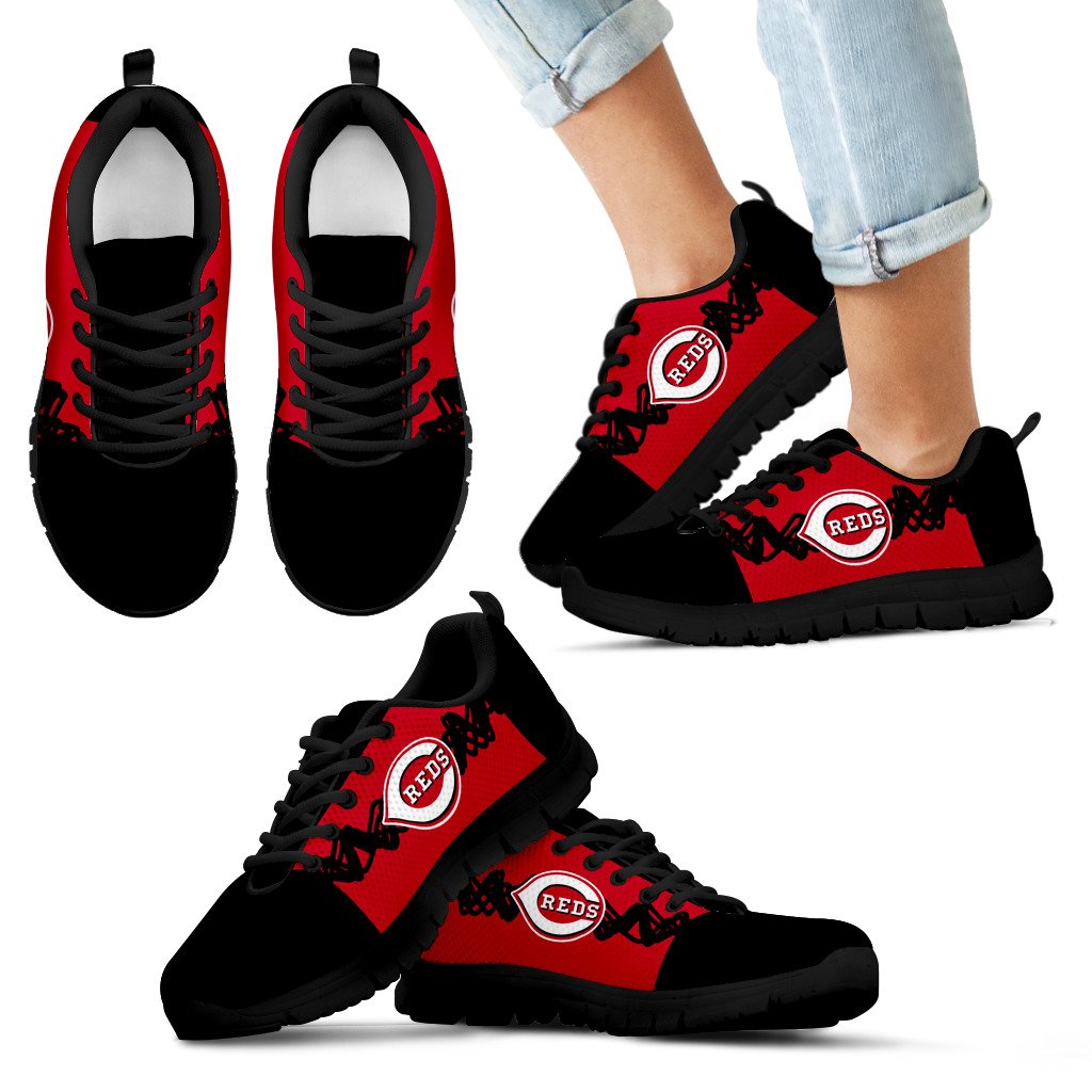 Doodle Line Amazing Cincinnati Reds Sneakers V2 Doodle Line Amazing Cincinnati Reds Sneakers V2