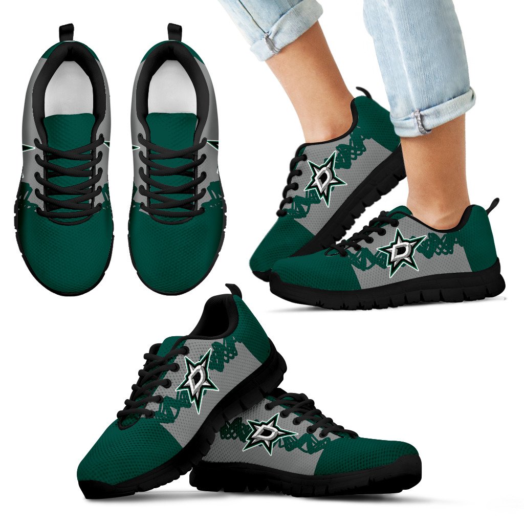 Doodle Line Amazing Dallas Stars Sneakers V1 Doodle Line Amazing Dallas Stars Sneakers V1