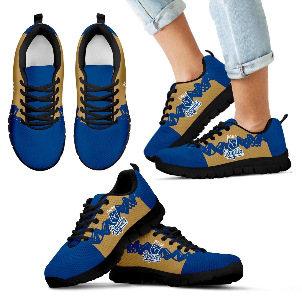 Doodle Line Amazing Kansas City Royals Sneakers V1 Doodle Line Amazing Kansas City Royals Sneakers V1
