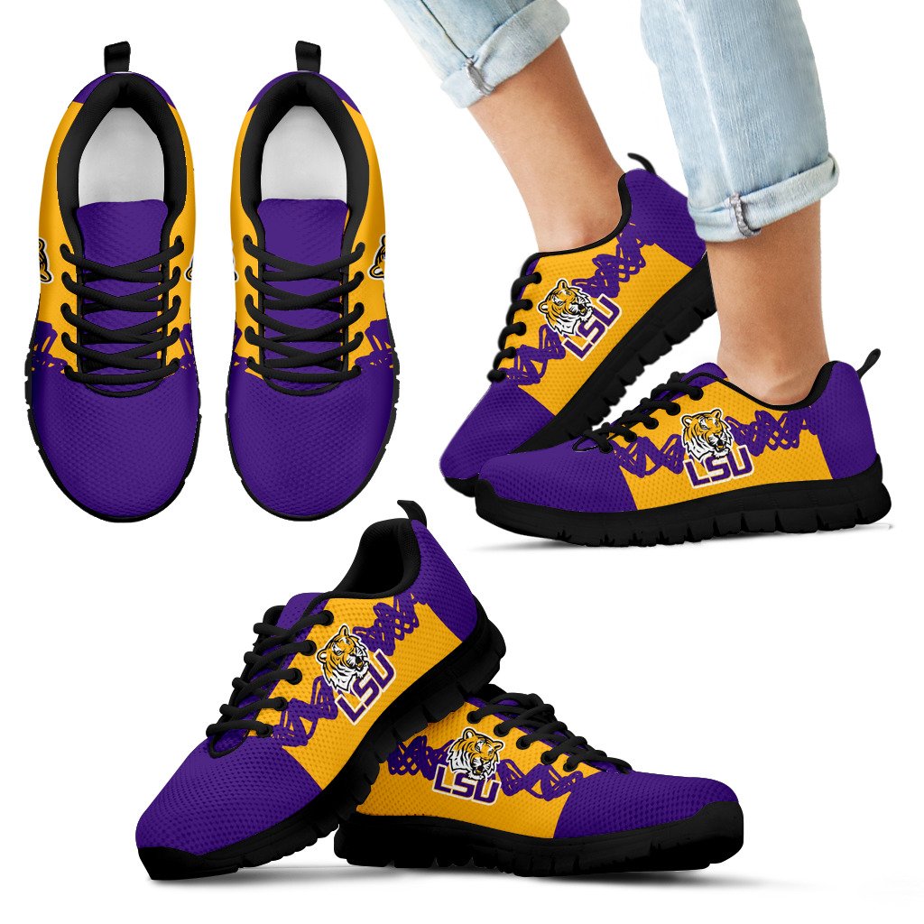 Doodle Line Amazing LSU Tigers Sneakers Doodle Line Amazing LSU Tigers Sneakers