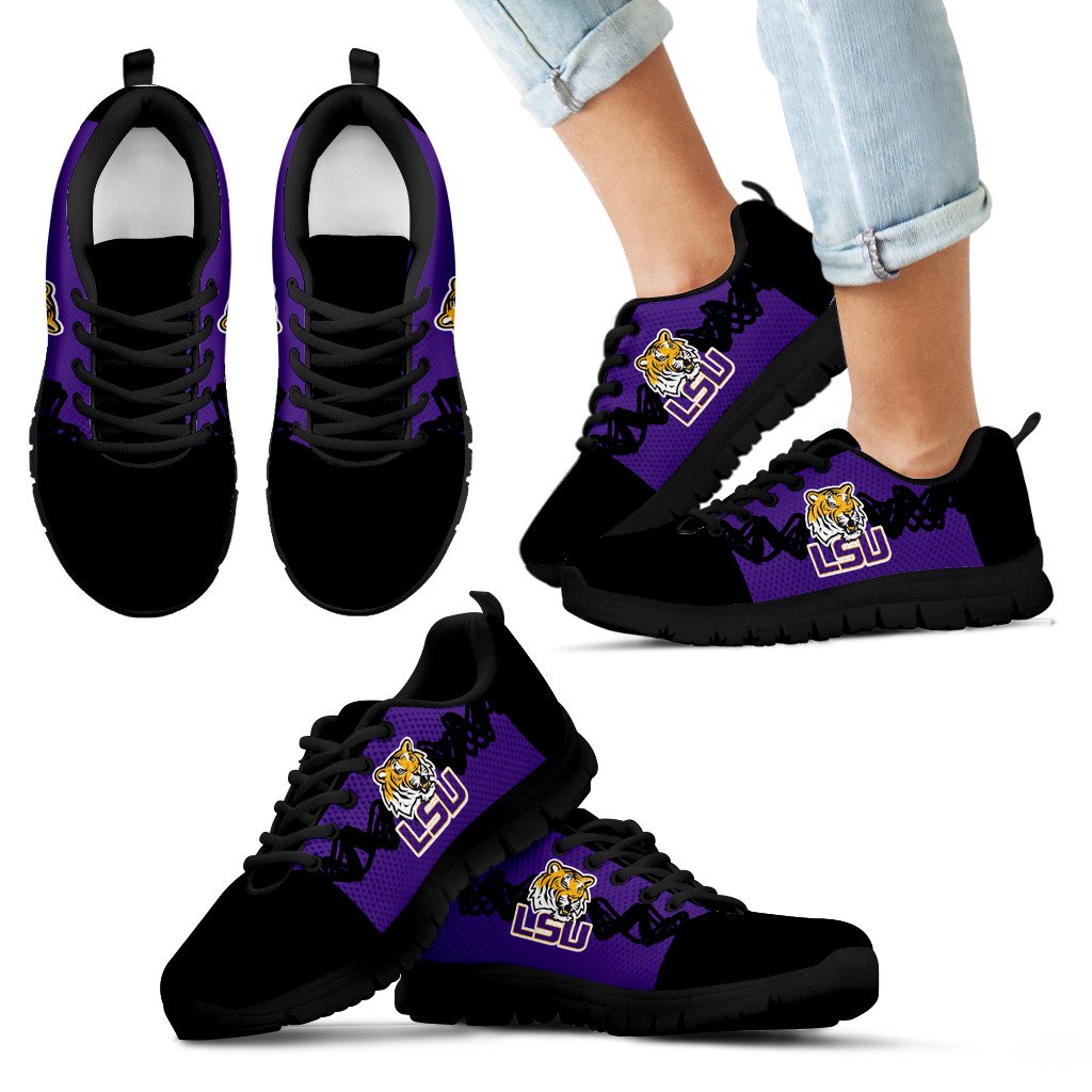 Doodle Line Amazing LSU Tigers Sneakers Doodle Line Amazing LSU Tigers Sneakers