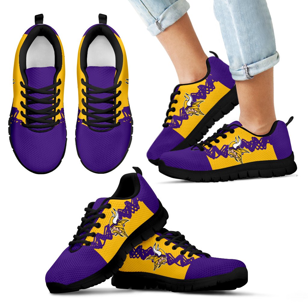 Doodle Line Amazing Minnesota Vikings Sneakers V1 Doodle Line Amazing Minnesota Vikings Sneakers V1