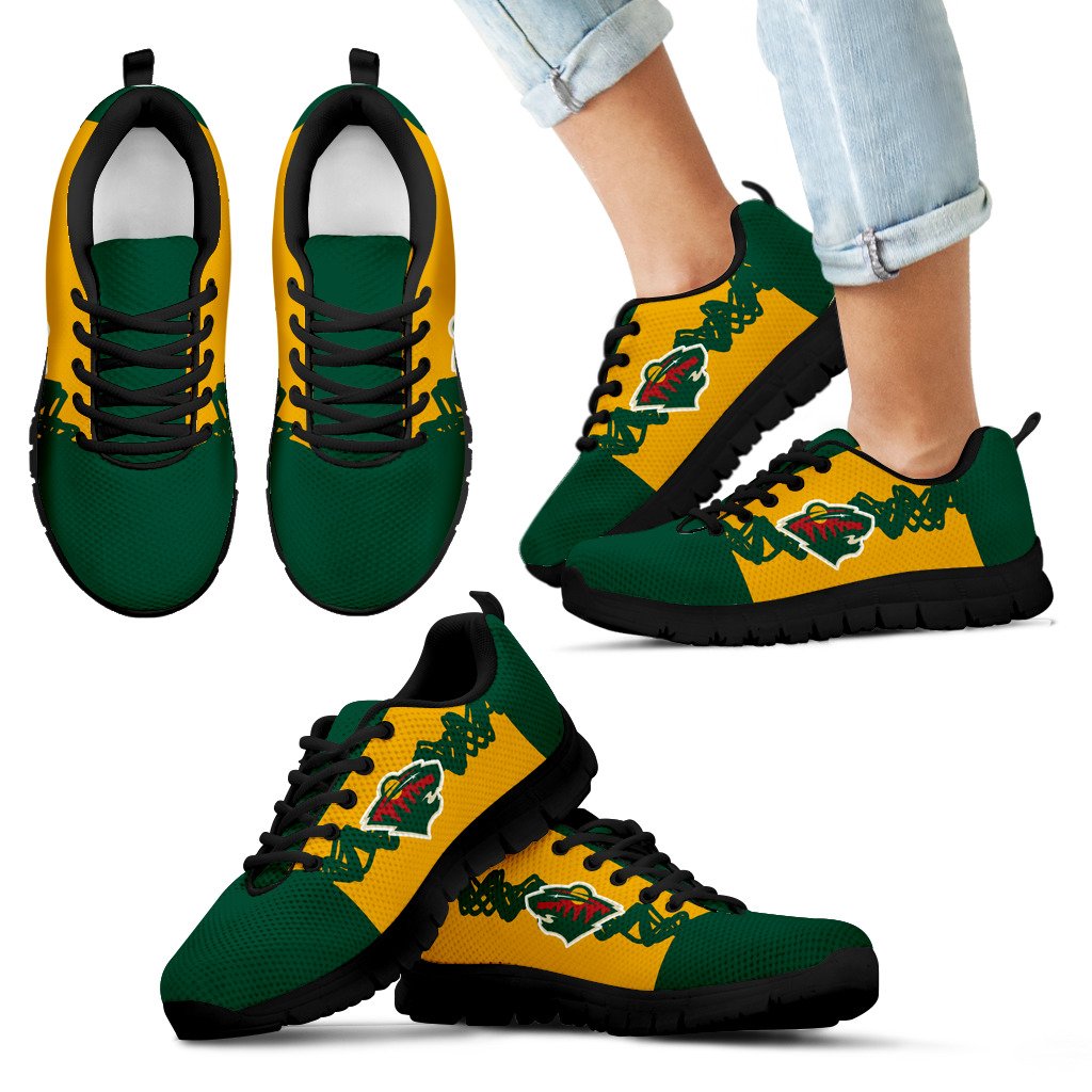 Doodle Line Amazing Minnesota Wild Sneakers V1 Doodle Line Amazing Minnesota Wild Sneakers V1