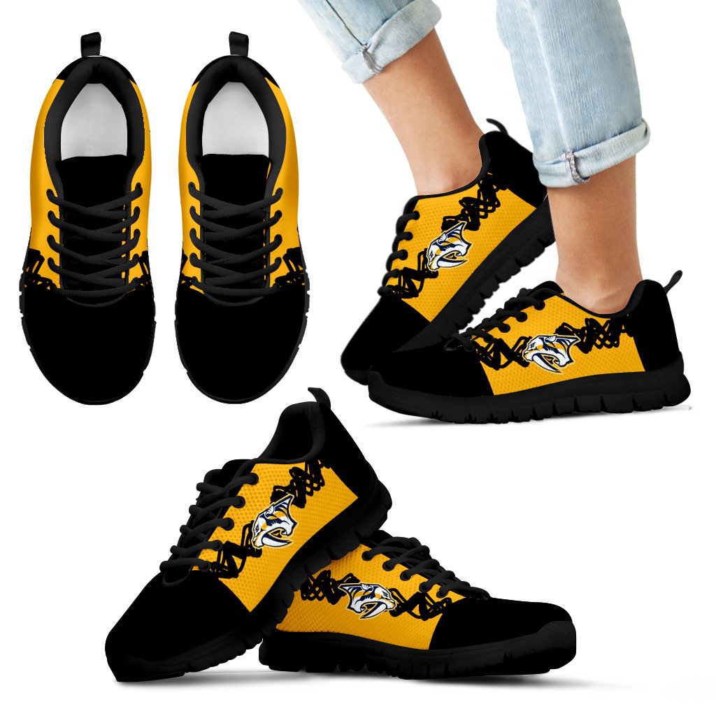 Doodle Line Amazing Nashville Predators Sneakers V2 Doodle Line Amazing Nashville Predators Sneakers V2