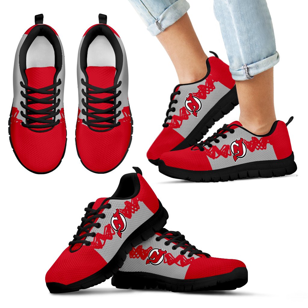 Doodle Line Amazing New Jersey Devils Sneakers V1 Doodle Line Amazing New Jersey Devils Sneakers V1