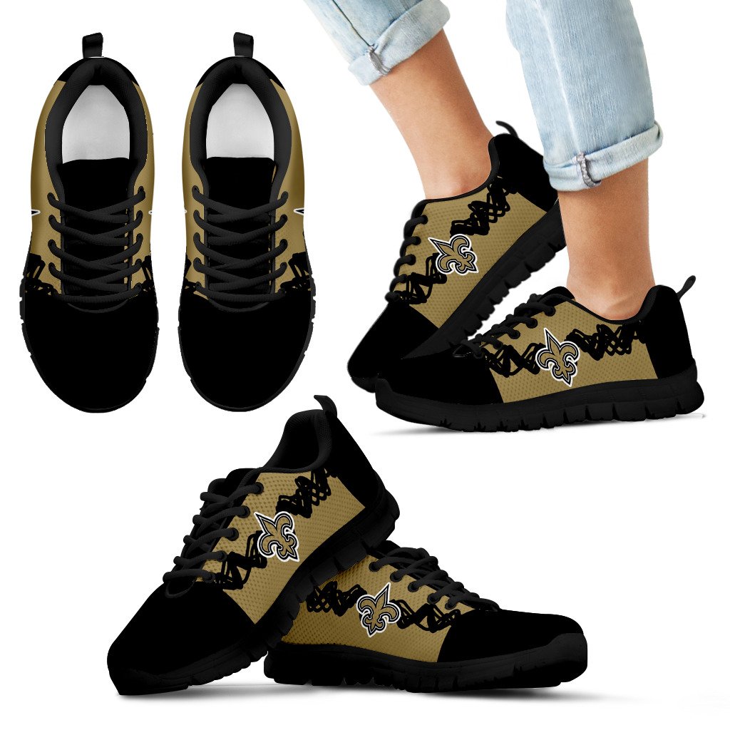 Doodle Line Amazing New Orleans Saints Sneakers V1 Doodle Line Amazing New Orleans Saints Sneakers V1
