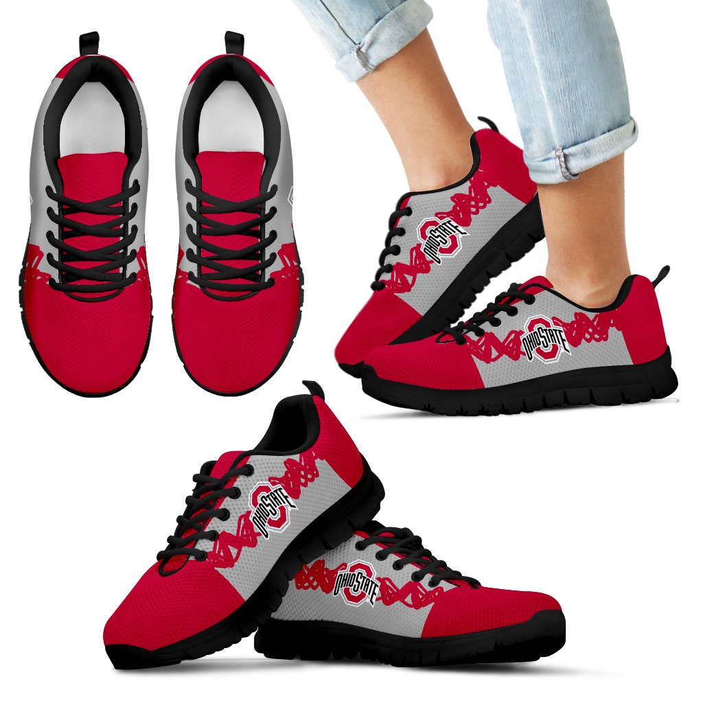 Doodle Line Amazing Ohio State Buckeyes Sneakers Doodle Line Amazing Ohio State Buckeyes Sneakers