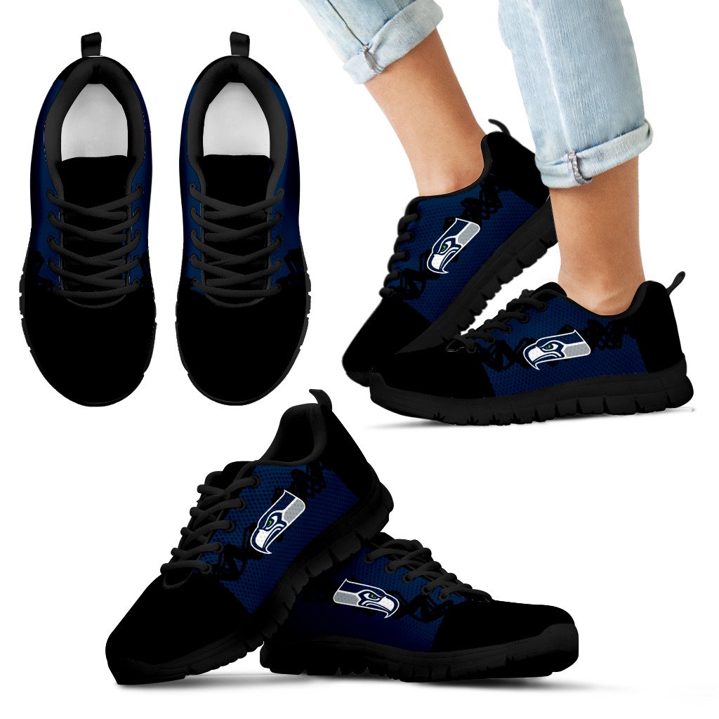 Doodle Line Amazing Seattle Seahawks Sneakers V2 Doodle Line Amazing Seattle Seahawks Sneakers V2