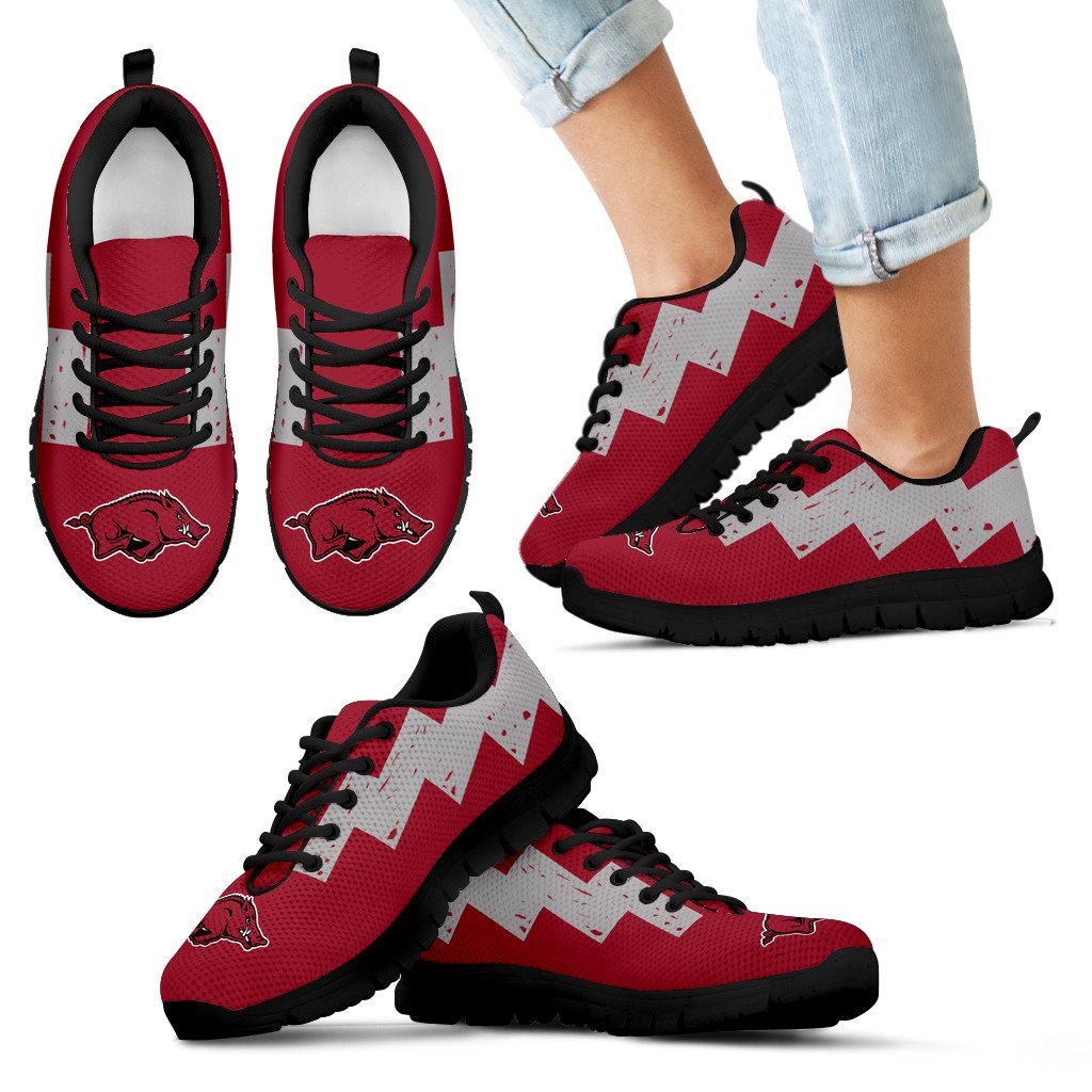 Dragon Flying Fancy Arkansas Razorbacks Logo Sneakers Dragon Flying Fancy Arkansas Razorbacks Logo Sneakers
