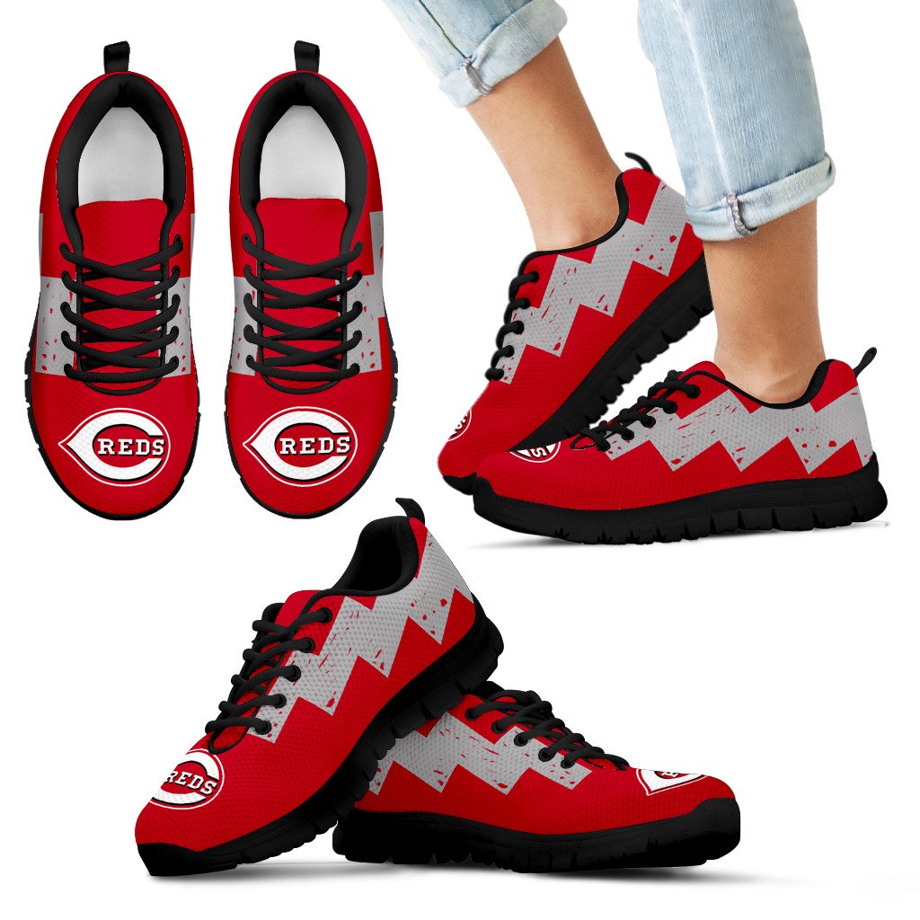 Dragon Flying Fancy Cincinnati Reds Logo Sneakers Dragon Flying Fancy Cincinnati Reds Logo Sneakers
