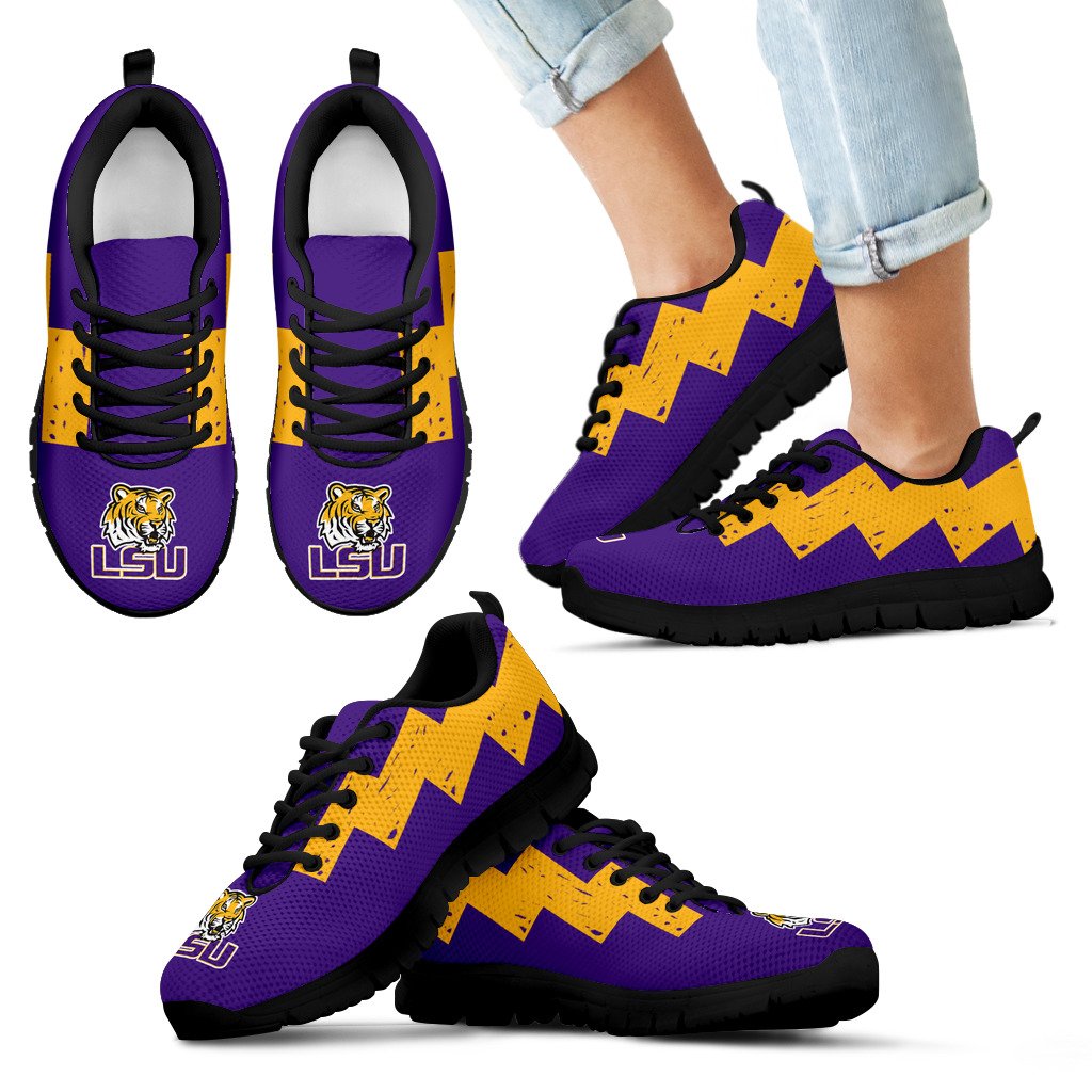 Dragon Flying Fancy LSU Tigers Logo Sneakers Dragon Flying Fancy LSU Tigers Logo Sneakers