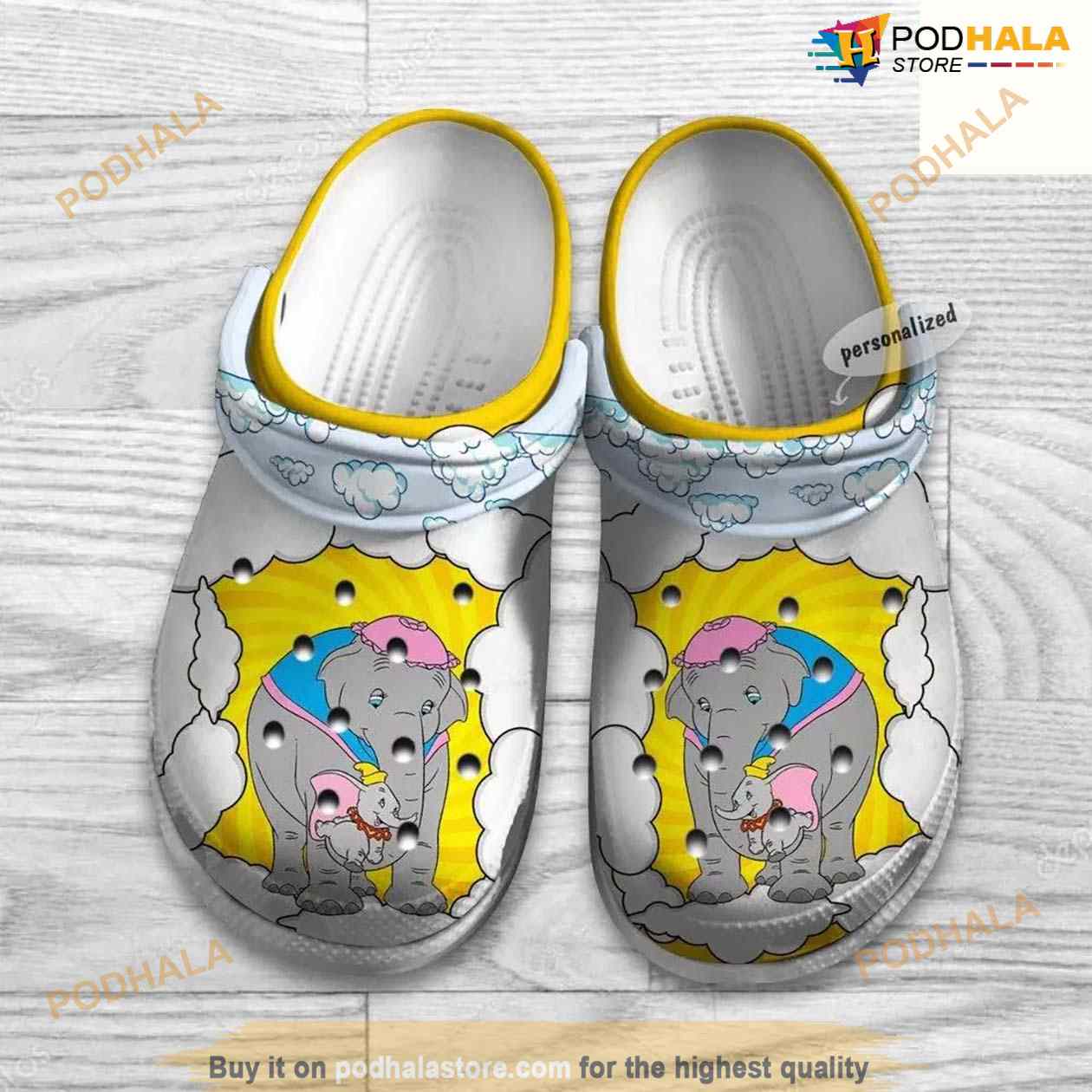 Dumbo Elephant & Mom Crocs Clog Shoes Dumbo Elephant & Mom Crocs Clog Shoes