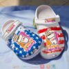 Dunkin Donuts American Flag Crocband Crocs Clog Shoes