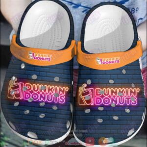 Dunkin Donuts Navy Crocband Crocs Clog Shoes