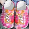 Dunkin Donuts Pink-Orange Crocband Crocs Clog Shoes