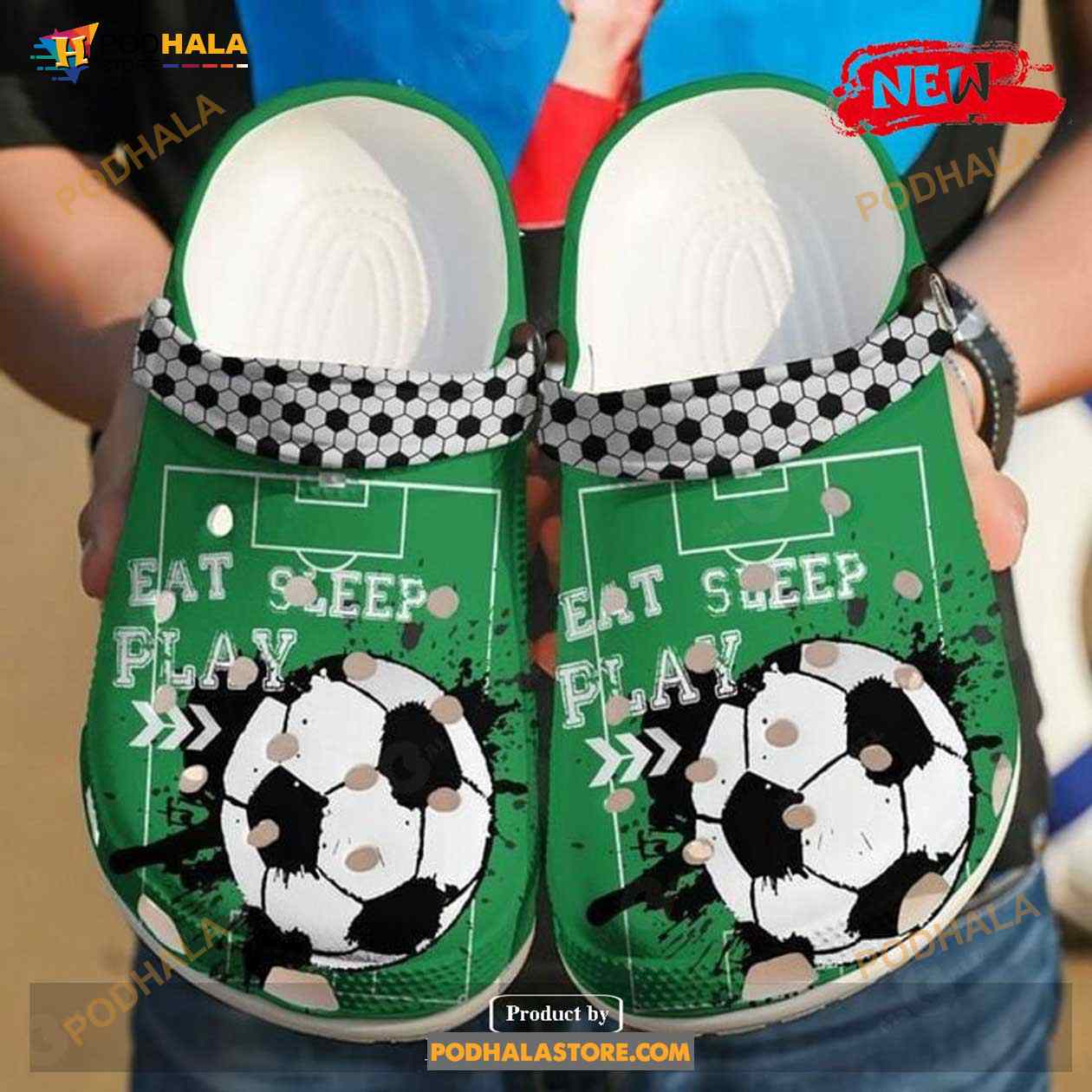 Eat Sleep Play Soccer Green For Man Women Crocs Classic Clog Shoes Eat Sleep Play Soccer Green For Man Women Crocs Classic Clog Shoes