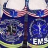 Emergency Medical Services American Flag Crocs Clog Shoes