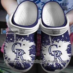 [Exquisite] Colorado Rockies White Blue Crocs Gift