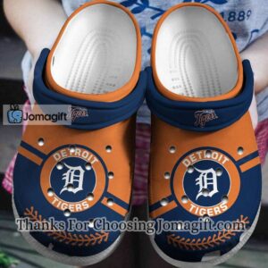 [Fantastic] Mlb Team Detroit Tigers Orange Navy Crocs Gift