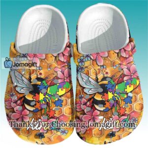 [Fashionable] Vintage Bee Kind Flower Autism Awareness Crocs Gift