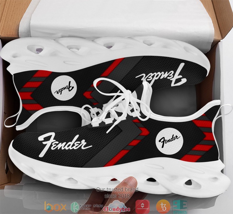 Fender-Red-Line-Black-Clunky-Sneaker-Shoes-1