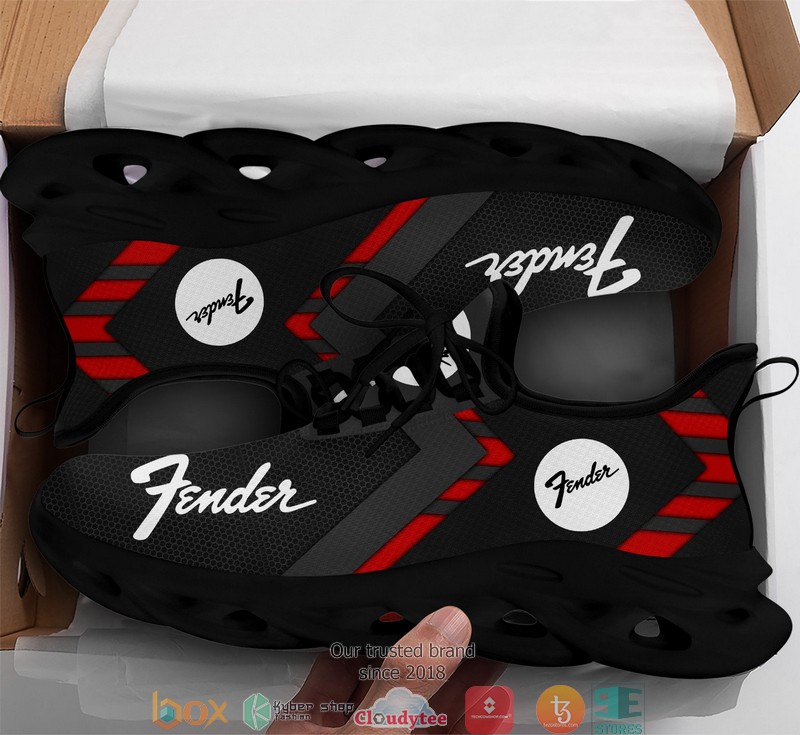 Fender-Red-Line-Black-Clunky-Sneaker-Shoes-2