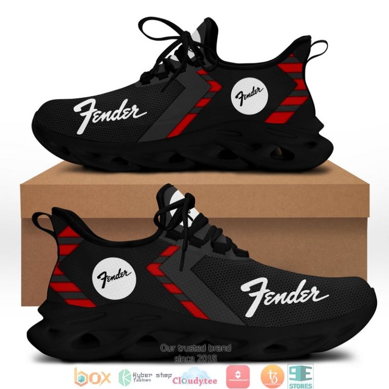 Fender-Red-Line-Black-Clunky-Sneaker-Shoes-3