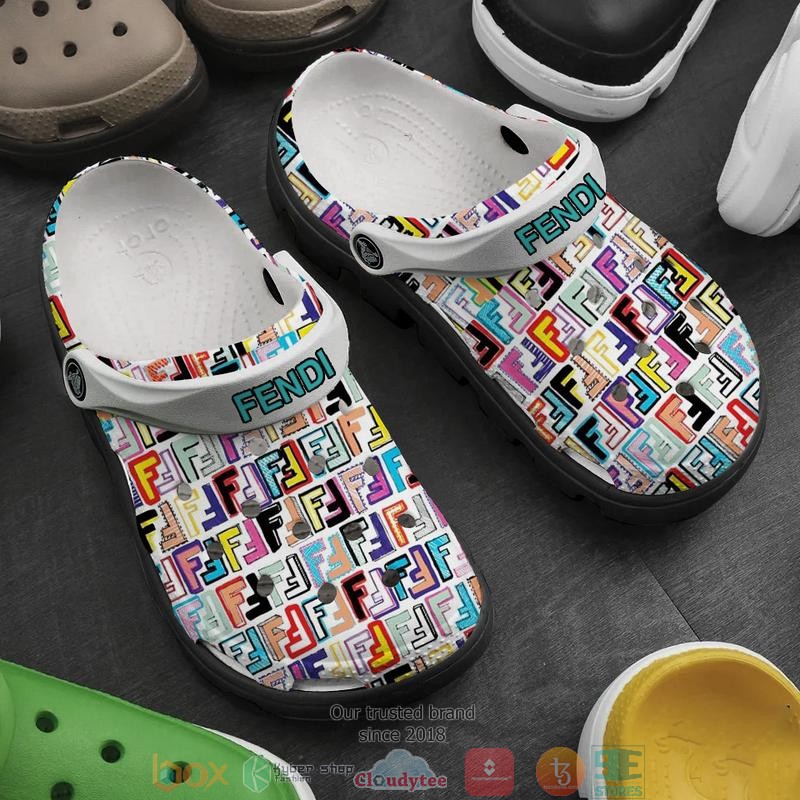 Fendi Colorful Pattern Crocband Clog Shoes Fendi Colorful Pattern Crocband Clog Shoes