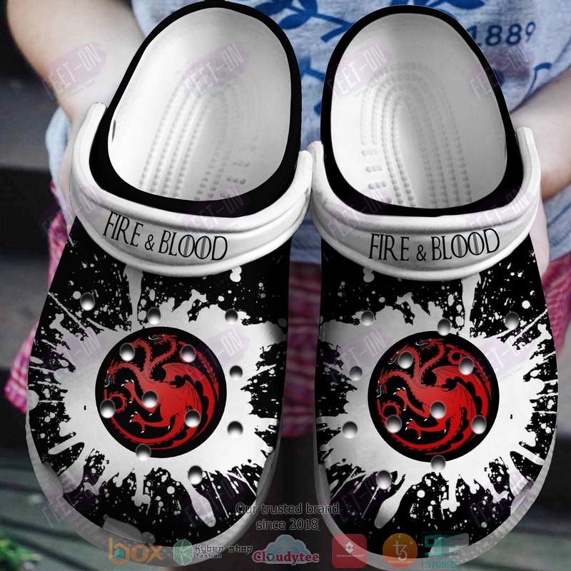Fire And Blood Crocband Crocs Clog Shoes Fire And Blood Crocband Crocs Clog Shoes