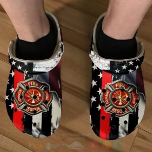 Thin Red Line Crocband Crocs Clog Shoes