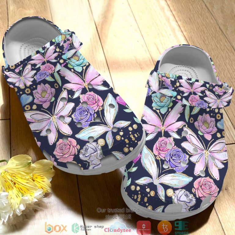 Floral-Butterfly-Crocband-Shoes-3