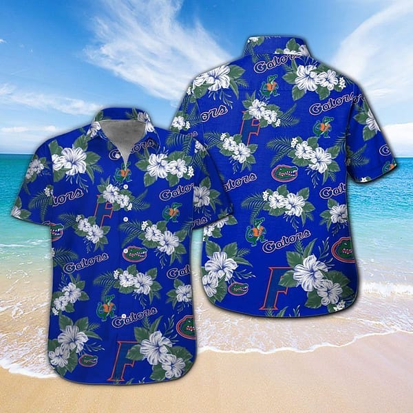 Florida Gators Mini White Blossom Hawaiian Shirt Florida Gators Mini White Blossom Hawaiian Shirt