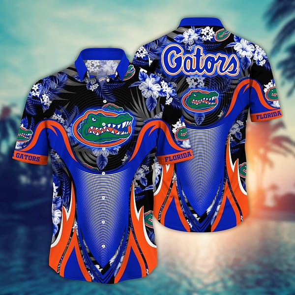 Florida Gators Tropical Flower Armor Design Hawaiian Shirt Florida Gators Tropical Flower Armor Design Hawaiian Shirt