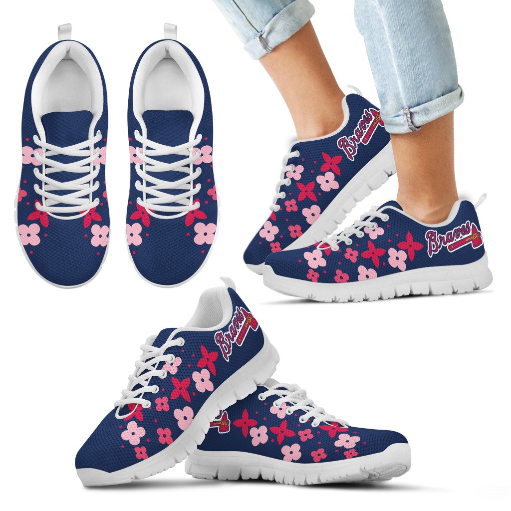 Flowers-Pattern-Atlanta-Braves-Sneakers-1
