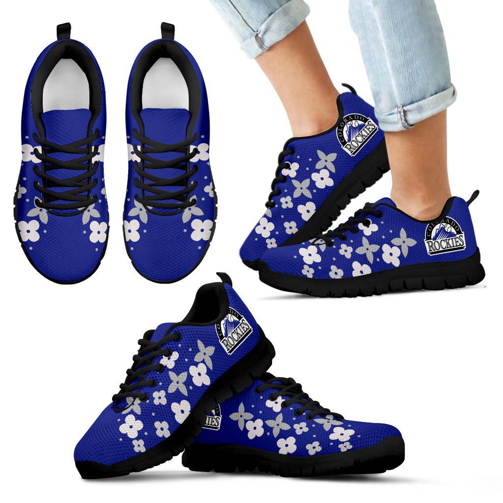 Flowers Pattern Colorado Rockies Sneakers Flowers Pattern Colorado Rockies Sneakers