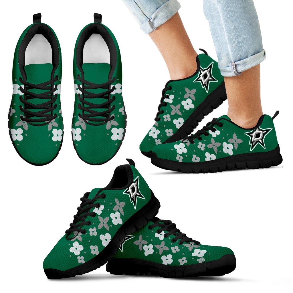 Flowers Pattern Dallas Stars Sneakers Flowers Pattern Dallas Stars Sneakers