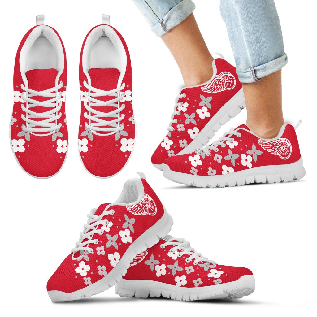 Flowers-Pattern-Detroit-Red-Wings-Sneakers-1