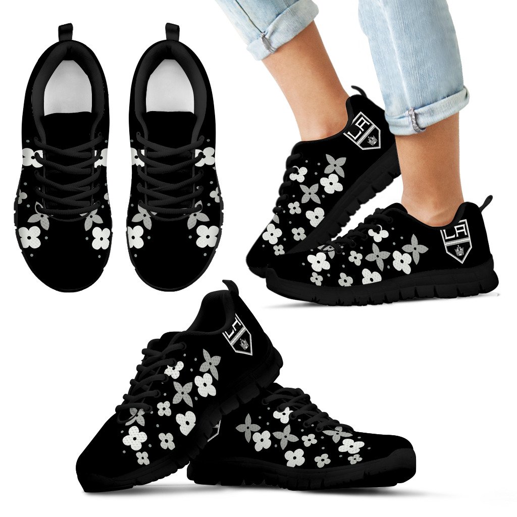 Flowers Pattern Los Angeles Kings Sneakers Flowers Pattern Los Angeles Kings Sneakers