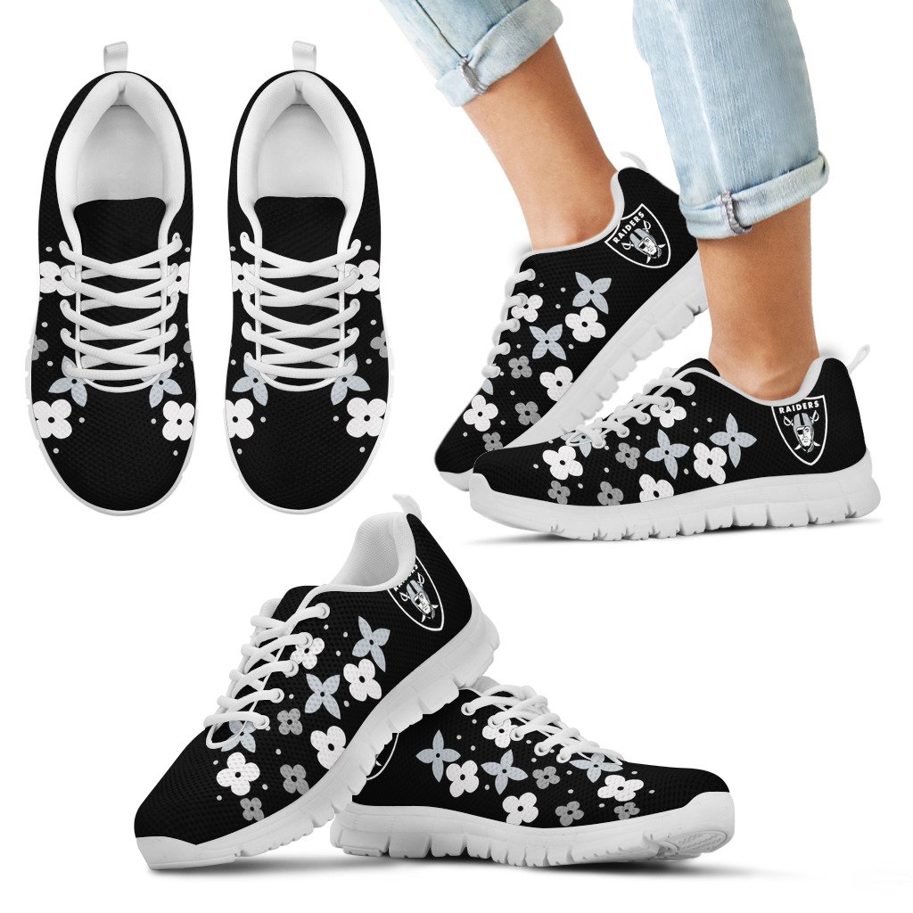 Flowers-Pattern-Oakland-Raiders-Sneakers-1