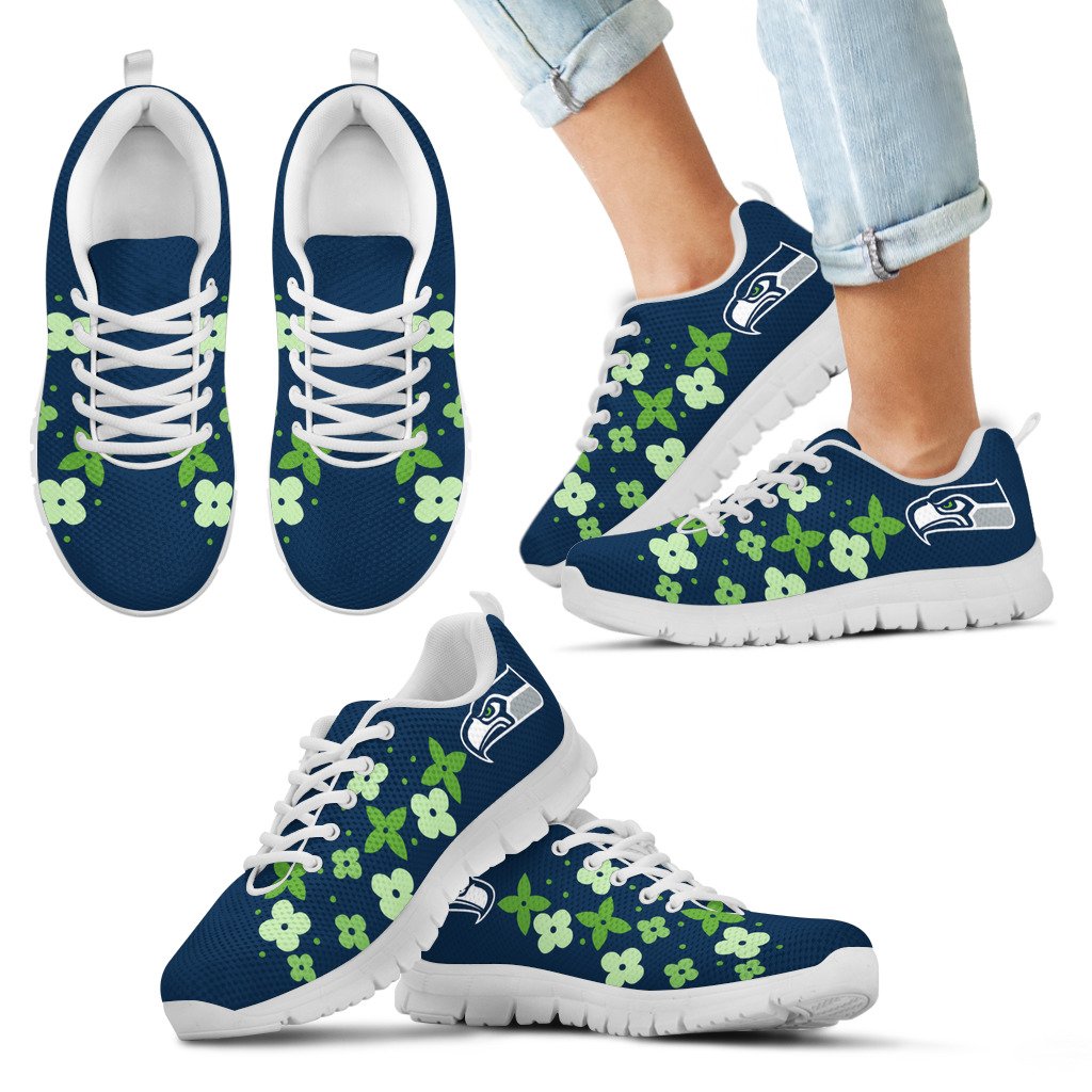 Flowers-Pattern-Seattle-Seahawks-Sneakers-1