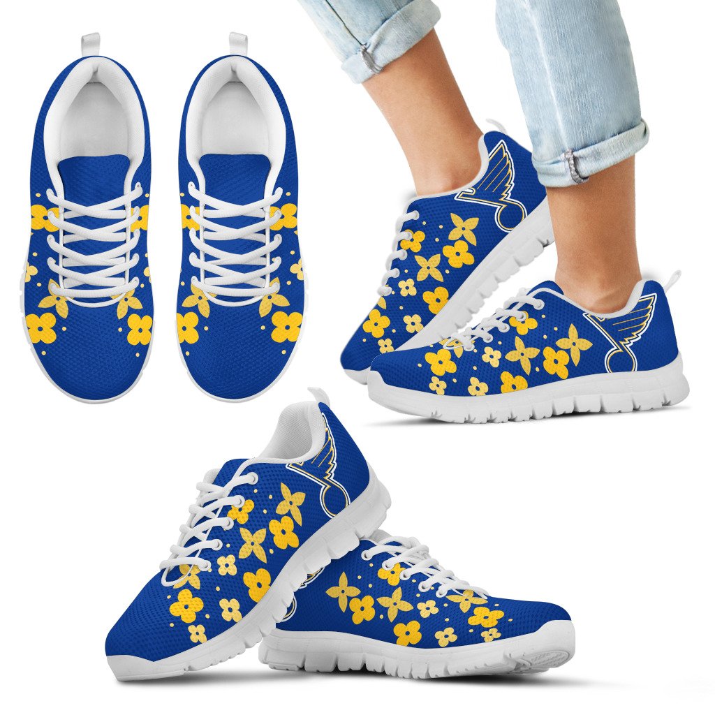 Flowers-Pattern-St.-Louis-Blues-Sneakers-1